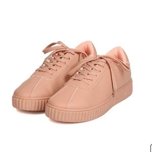 Qupid Rose Gold Lace Shoes size 8.5